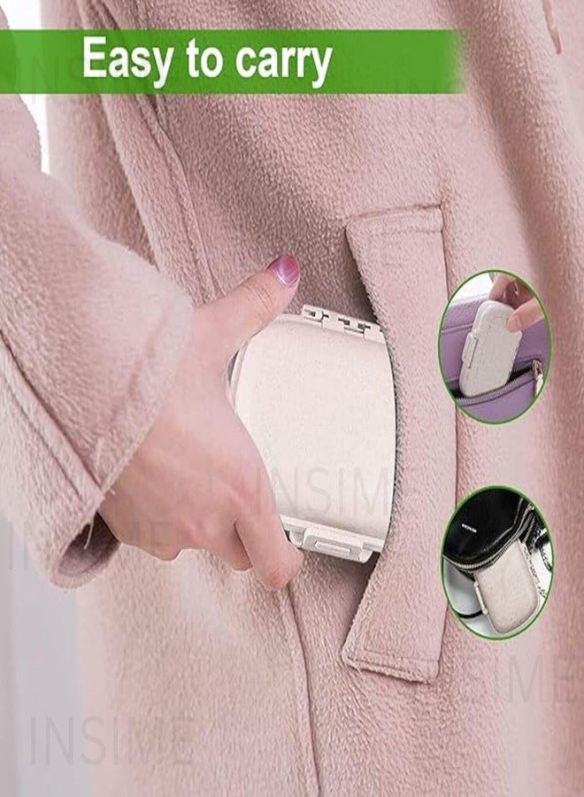 INSIME Medicine Box for Travel with 8 Compartments | Airtight Medicine Pill Organizer Box small Pocket Size 3 Times a day | Daily Weekly Tablets Box Organiser Home Daily Use - Image 5